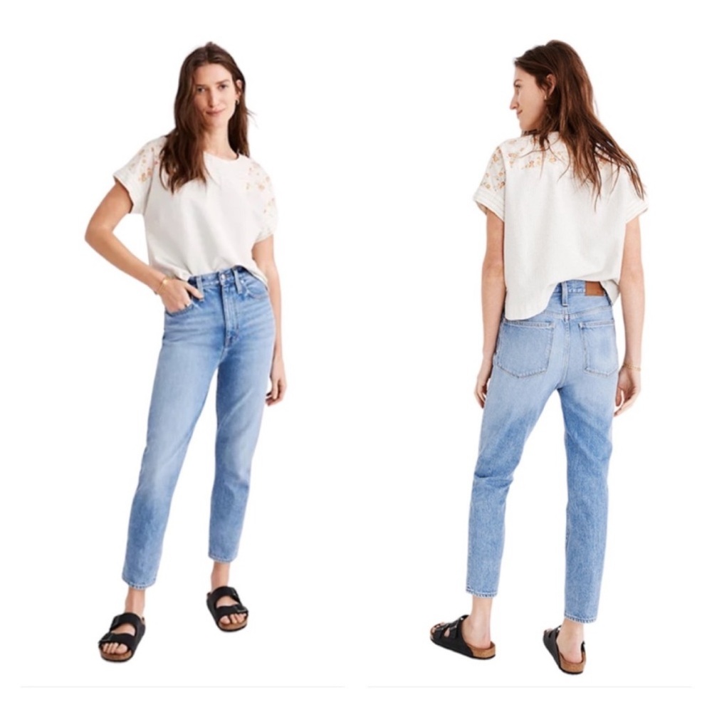 Madewell The Momjean in Melva Wash Jeans Size 26 High Waist Classic Boho NEW
